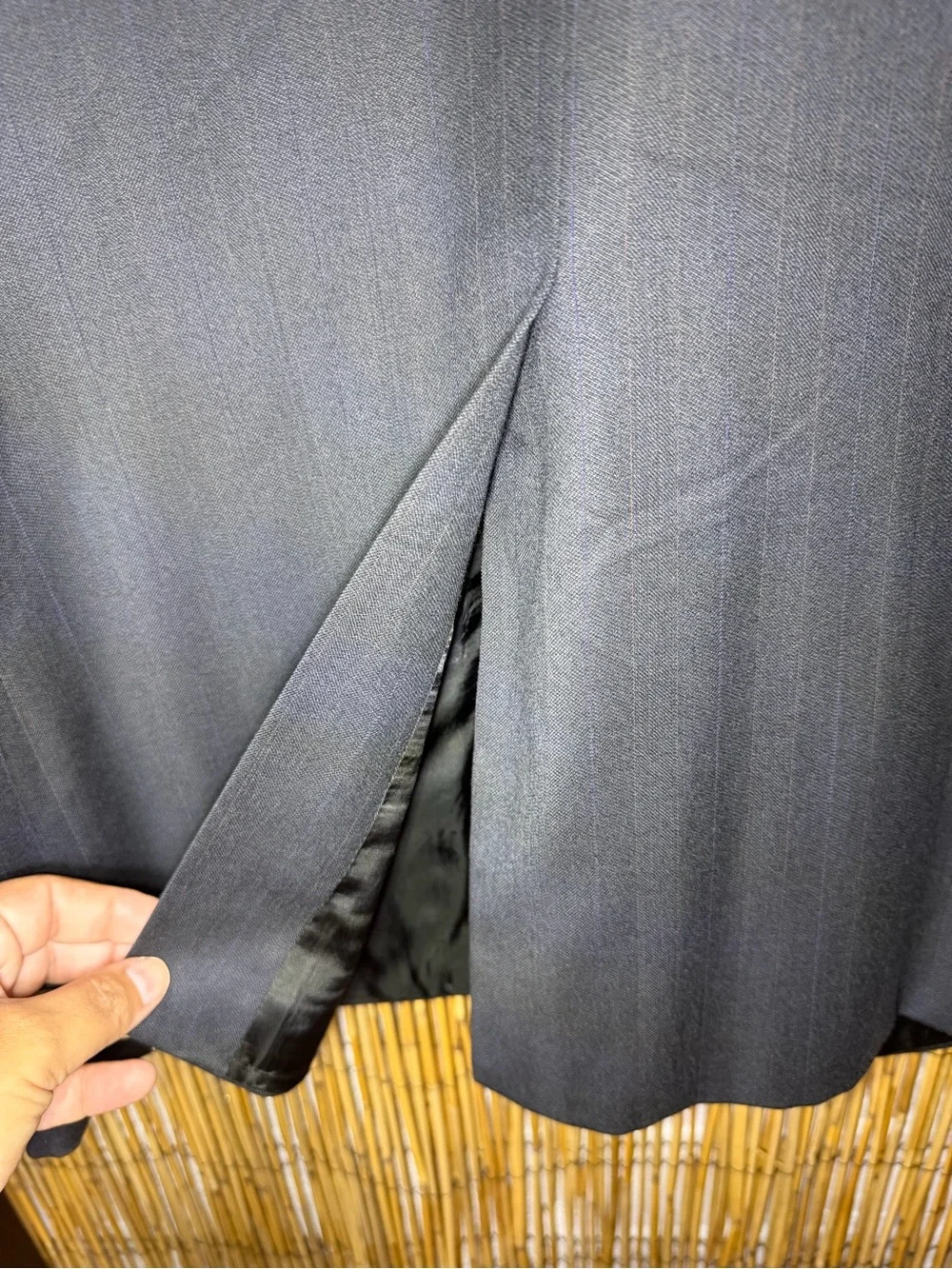 Burberrys Men’s 100% Pure Wool Blazer gray, 2 Button size:L approximate